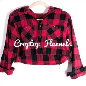 Croptop womens flannels, plaid shirt, sexy NWOT